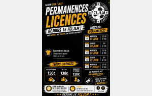 Permanences Licences - Saison 2026/2027
